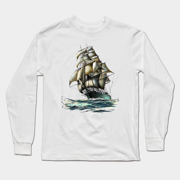 Segelschiff Long Sleeve T-Shirt by sibosssr